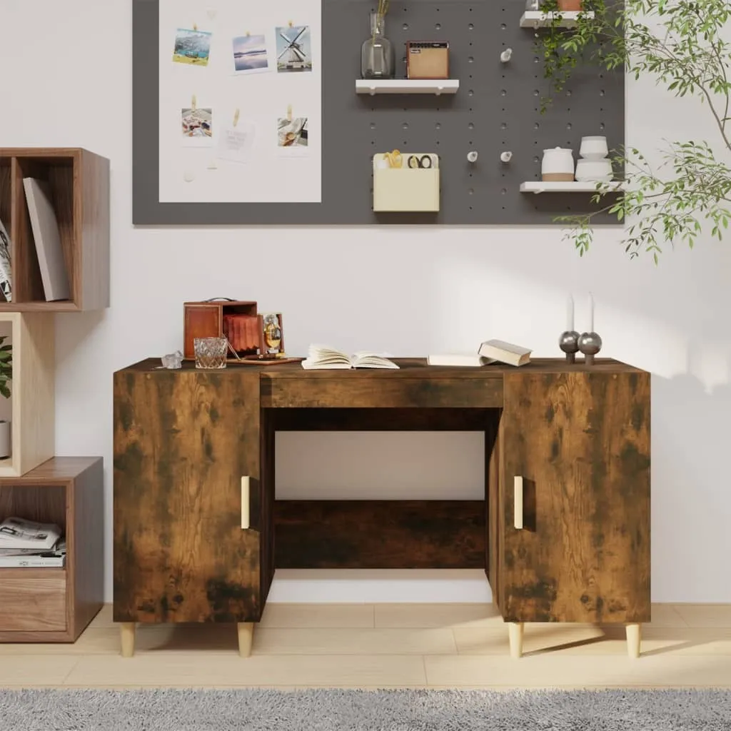 Tavolo Scrivania Legno Rovere Affumicato 140x50 cm - Best Möbel Ufficio