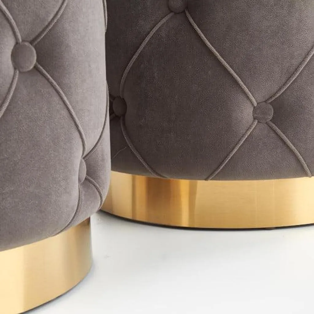 Ensemble 2 poufs Polly gain de place pour petits salons et studios - 6