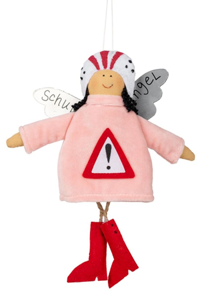 Schutzengel aus Stoff & Metall 18 cm Glücksbringer für Produktbild 