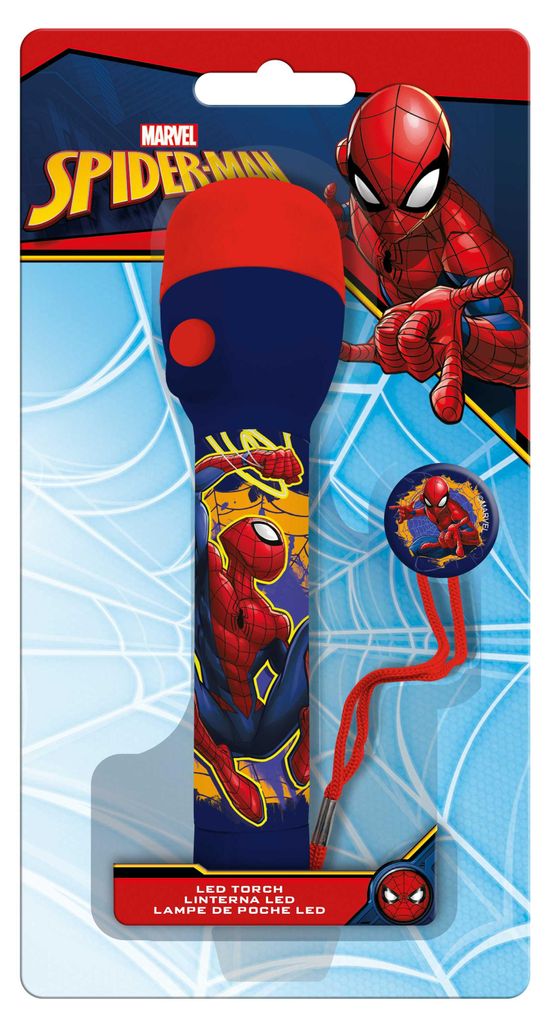 Spiderman Taschenlampe Kinder 21cm LED Web-Slinger Marvel Produktbild 