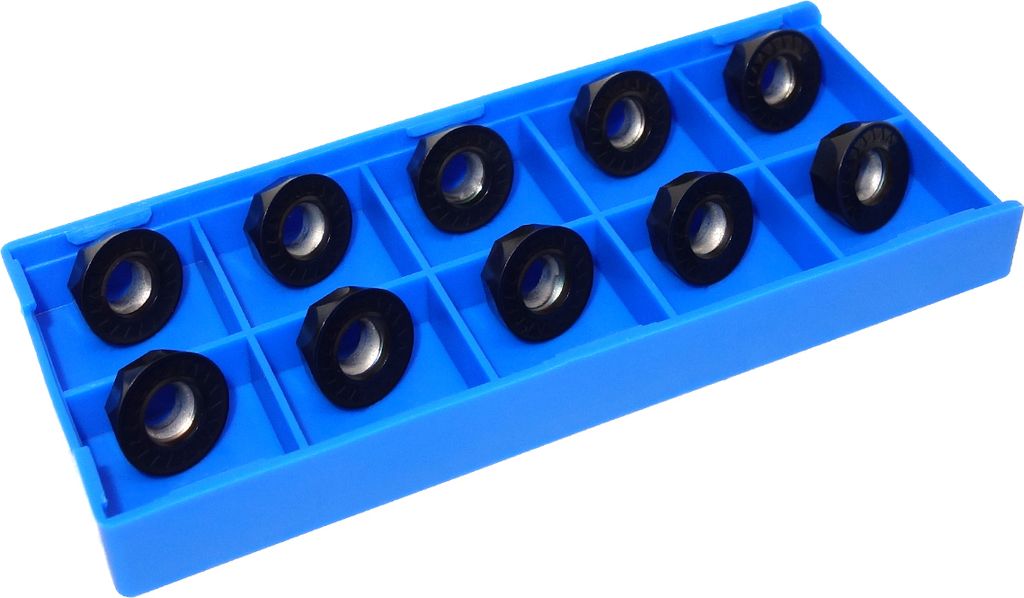 PAULIMOT 10 x HM Schneidplatte für Fräskopf, RPMT1204, PVD-beschichtet (TiAIN)