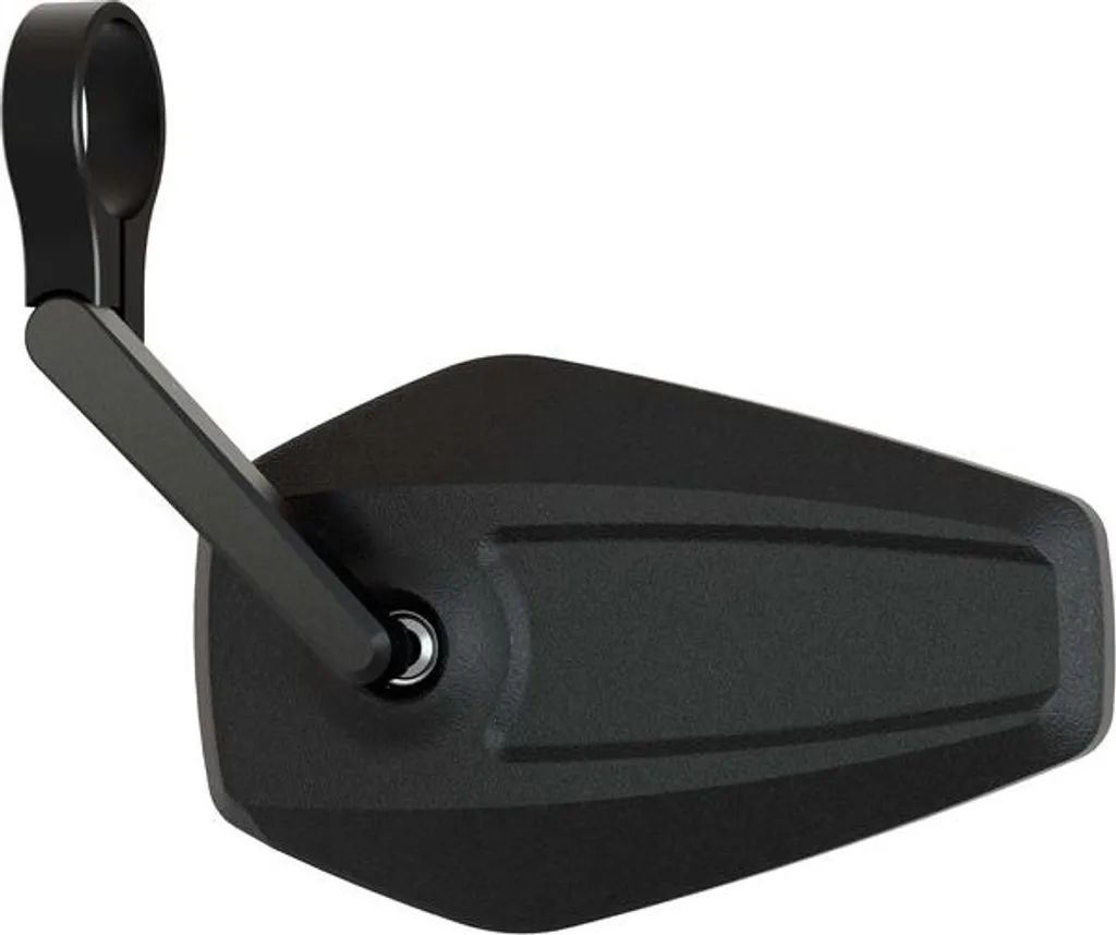 Rétroviseur HIGHSIDER Smart Booster 2 en aluminium noir à tige courte