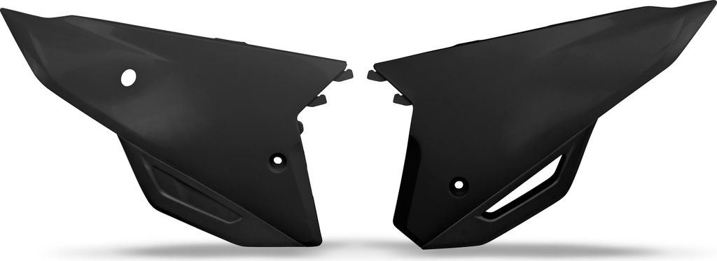 Seitenverkleidung UFO PLAST Verkleidung 2-teilig für Honda CRF R X RX 250 / 450 ccm Bj. 2021 - 2026, Farbe:schwarz