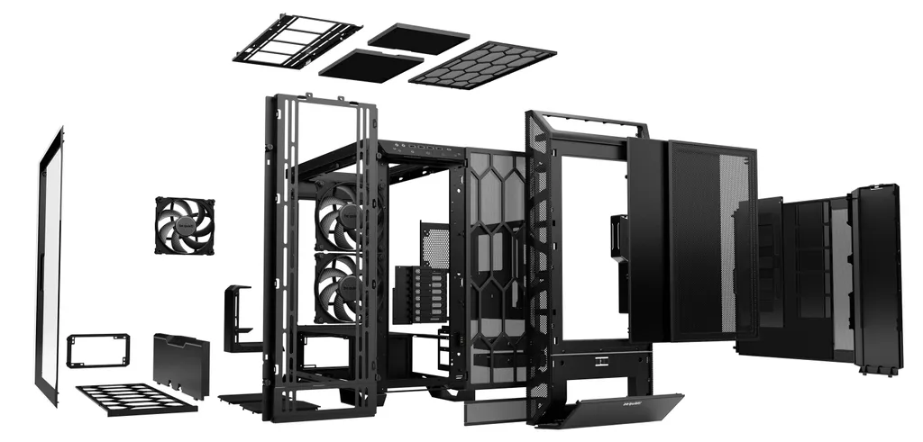 Dark Base Pro 901 Noir, Boîtier PC Insonorisé avec Panneau en Verre
