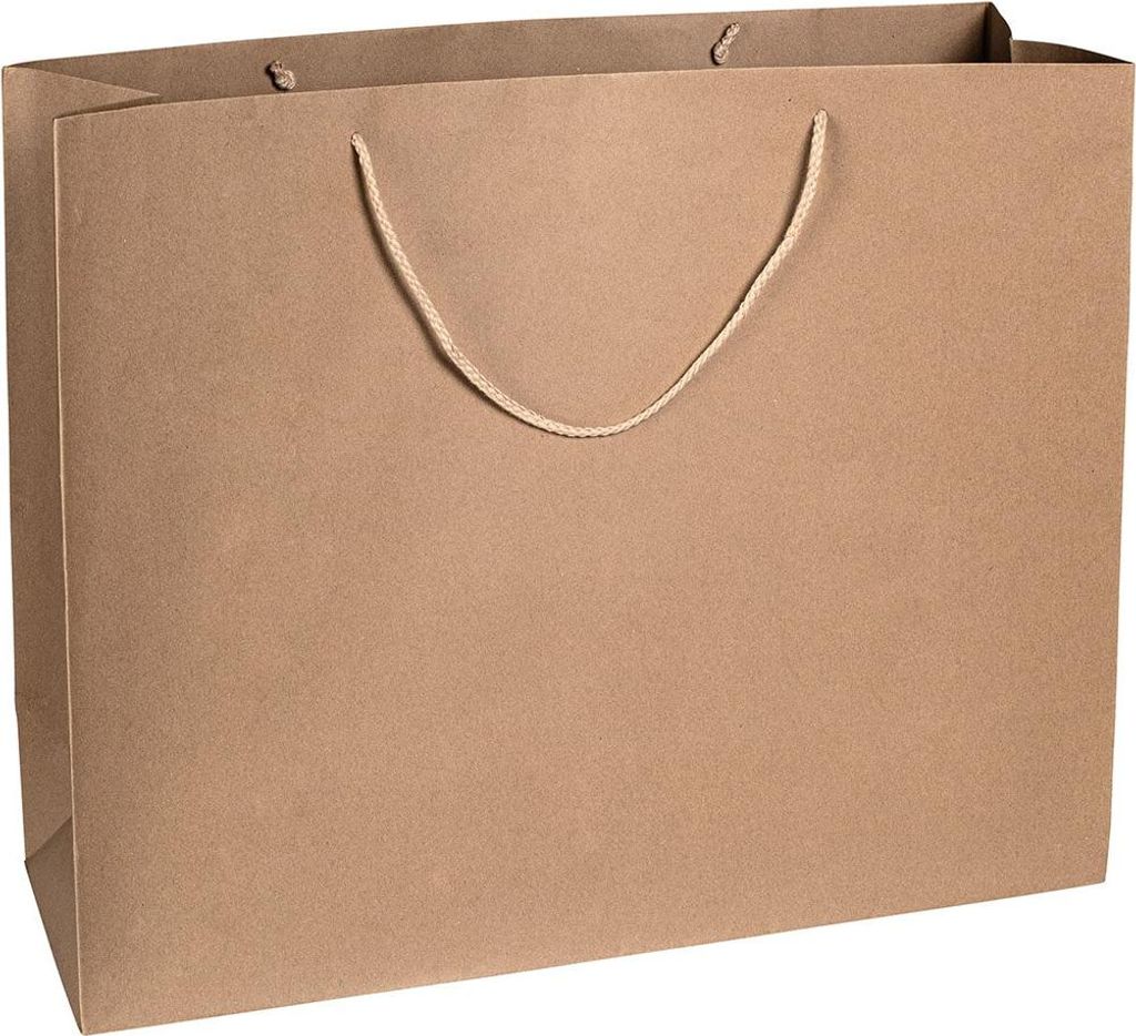 Sacs en papier, couleur marron, dimensions 56 x 45 x 20 cm, Image du produit 