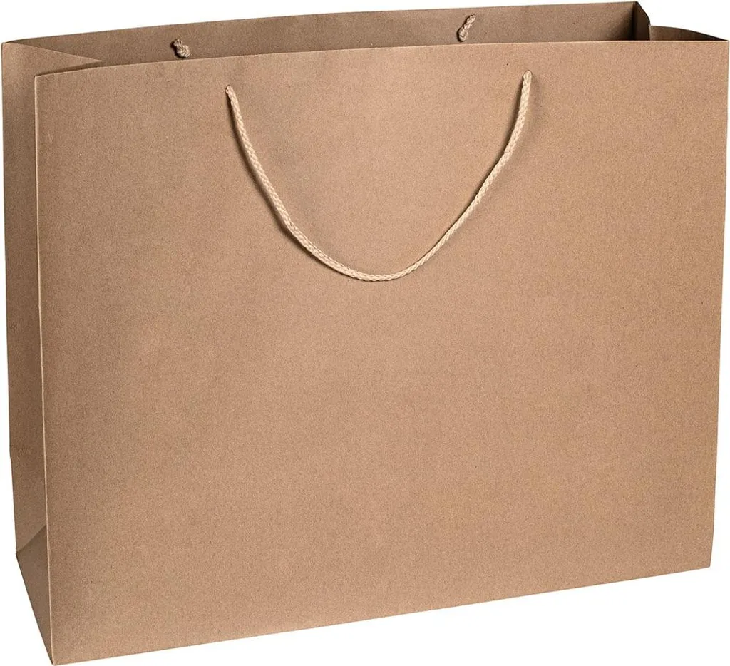 Sacchetti di Carta 56x45x20 cm con Maniglia Coulisse | Shopper Kraft Marrone