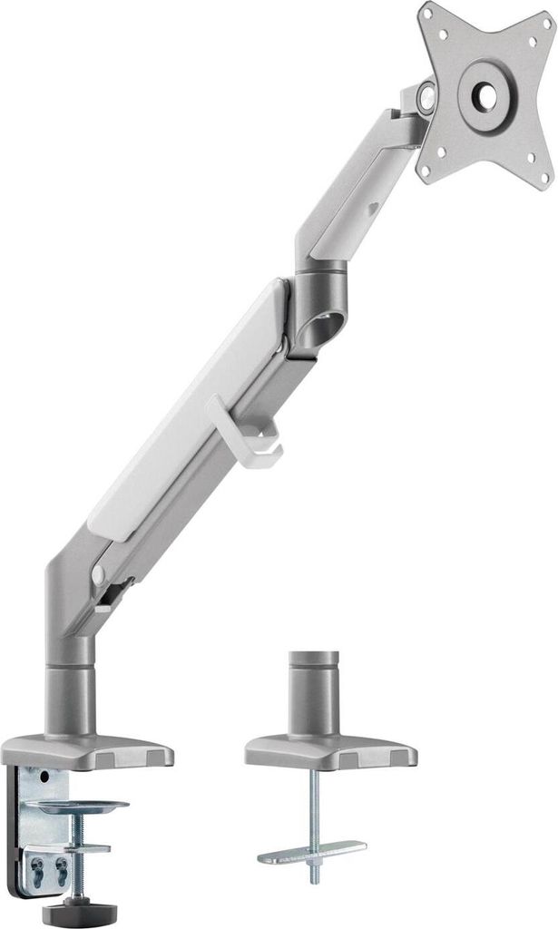 Monitorhalterung mit Gasfeder Tischhalterung Monitorarm Schwenkbar Neigbar Drehbar 13"-32" bis 9kg VESA 75x75 100x100 (Grau)