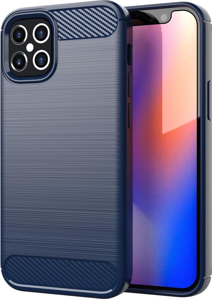 Cadorabo Hülle für Apple iPhone 12 / 12 PRO in Blau Schutzhülle TPU Case Cover Etui Handyhülle