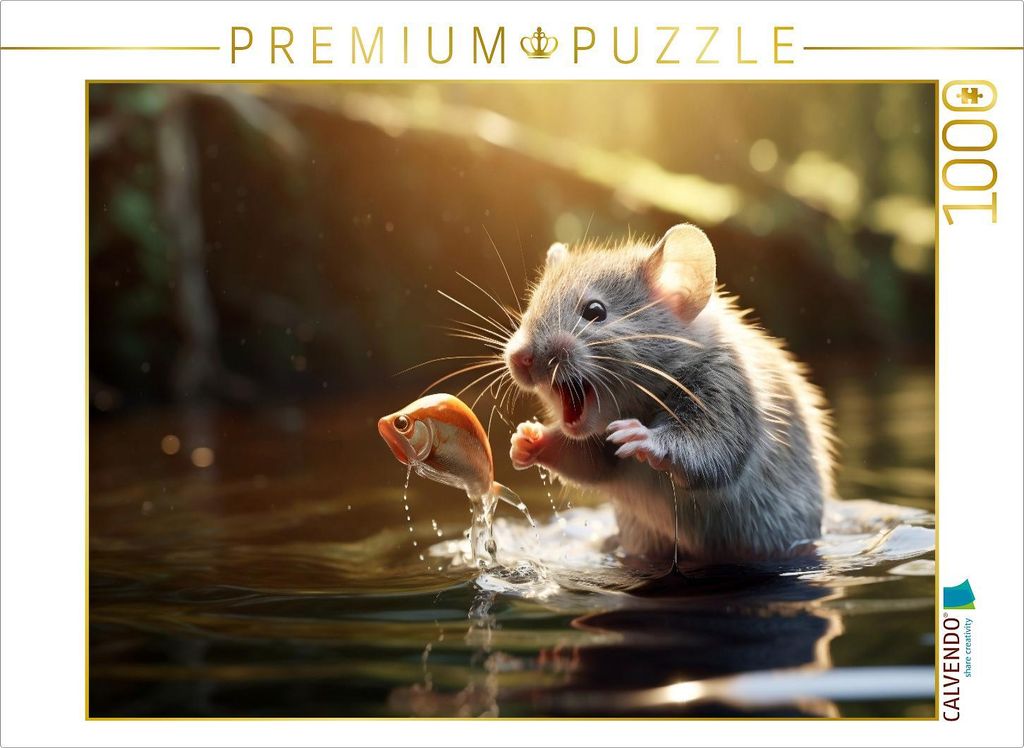 CALVENDO Puzzle Ein Motiv aus dem Kalender "Ein Jahr im Leben von Familie Maus" | 1000 Teile Lege-Größe 64x48cm Foto-Puzzle für glückliche Stunden
