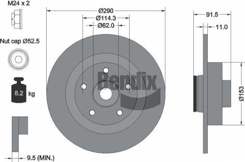 BENDIX Braking BDS1885 Bremsscheibe OE 432027306R kompatibel mit Espace