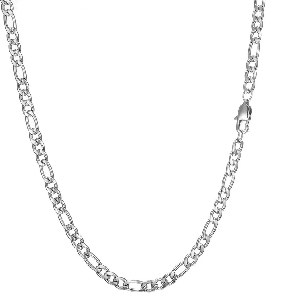 Collana Uomo Acciaio Inox 5mm - Modello Figaro Catena 90cm Premium