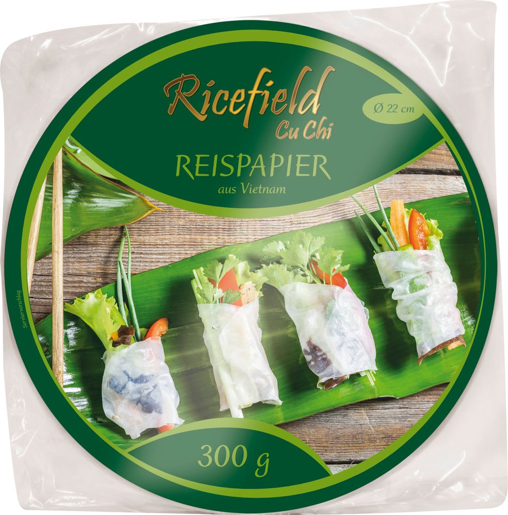 Papier de riz rond pour rouleaux de printemps et raviolis Image du produit 