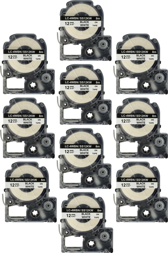 vhbw 10x Schriftband-Kassette kompatibel mit Epson Produktbild 