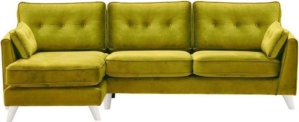 Linksseitiges Ecksofa Magnus-Velluto 9-white