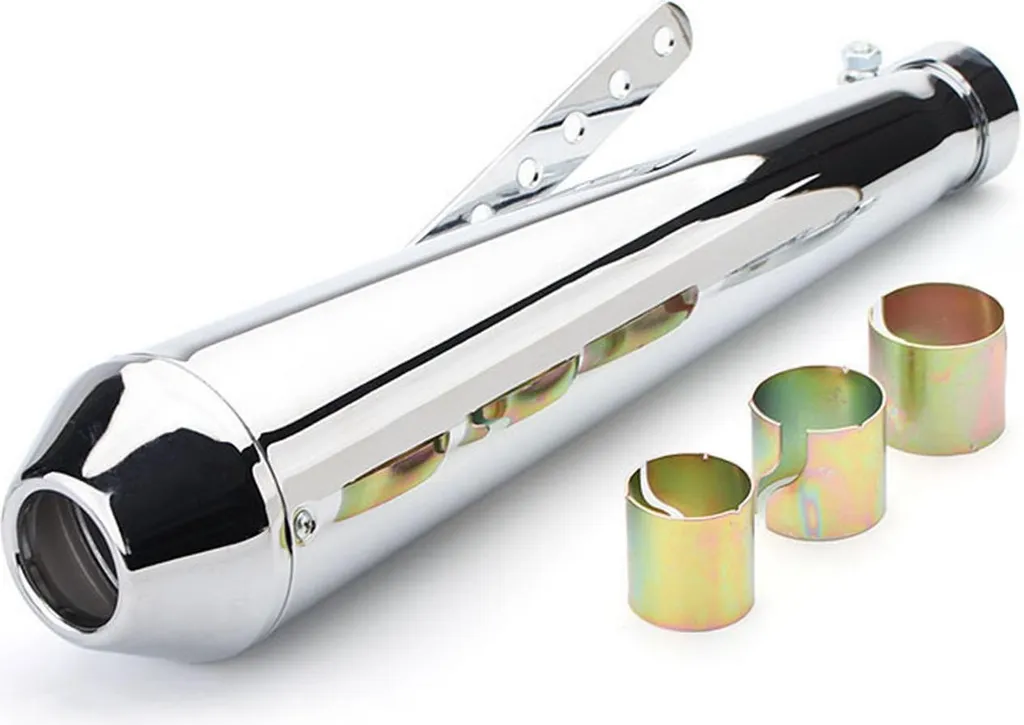 Tuyau d'échappement moto Suzuki silencieux acier inoxydable White