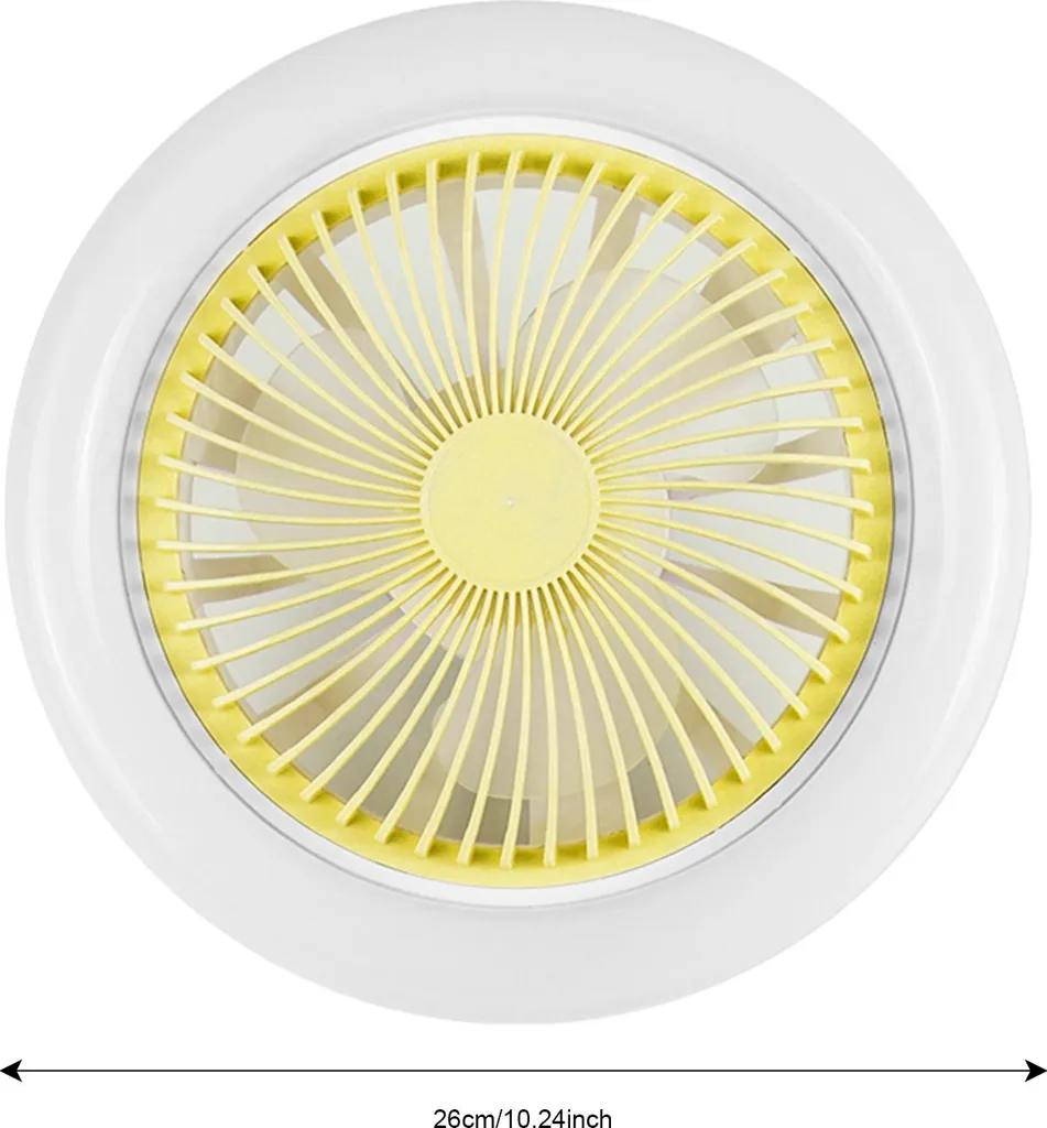 Lampe ventilateur plafond E27 multi-usage avec 3 modes de ventilation - 7
