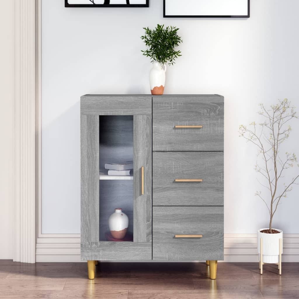 Maison Exclusive - Sideboard Grau Sonoma 69,5x34x90 cm Holzwerkstoff
