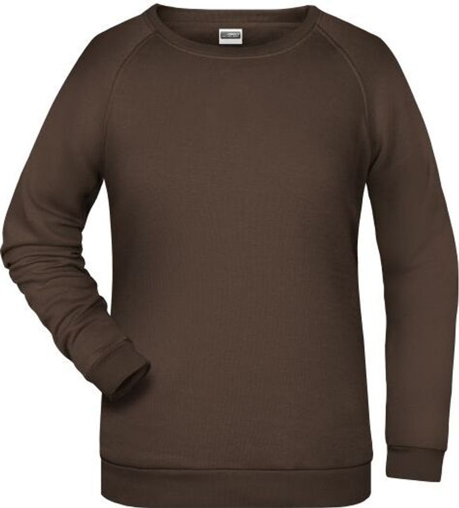 Rundhals-Sweatshirt mit Raglanärmeln für Damen brown, Gr. M