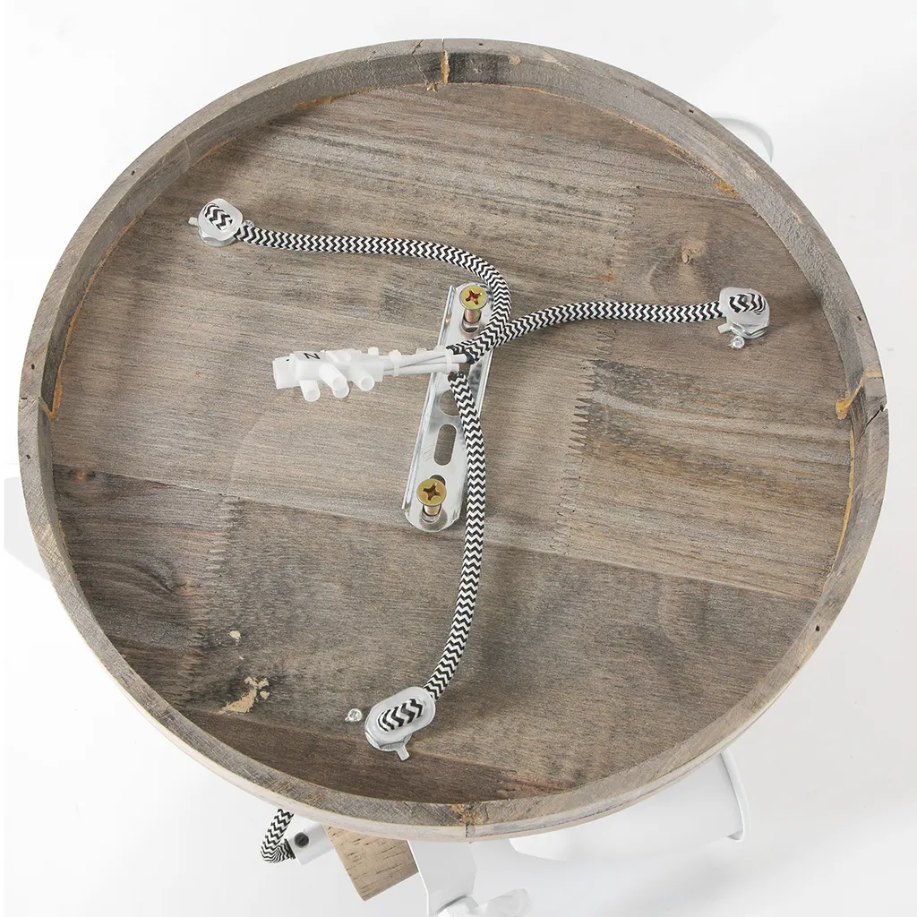 Éclairage de Cuisine et Salon Spot Gearwood Blanc Bois E27 Ø 38cm - 12