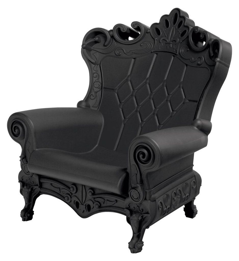 Modernes Design Thronsessel Slide Queen Of Love - Schwarz