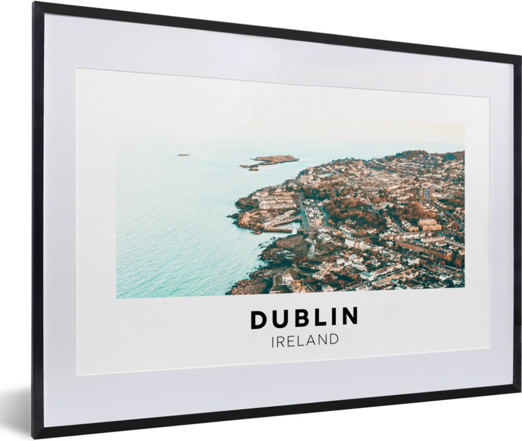MuchoWow Gerahmtes Poster Dublin - Irland - Architektur 60x40 cm - Poster mit Schwarzem Bilderrahmen Wandposter Rahmen Foto Bilder - Schlafzimmer...