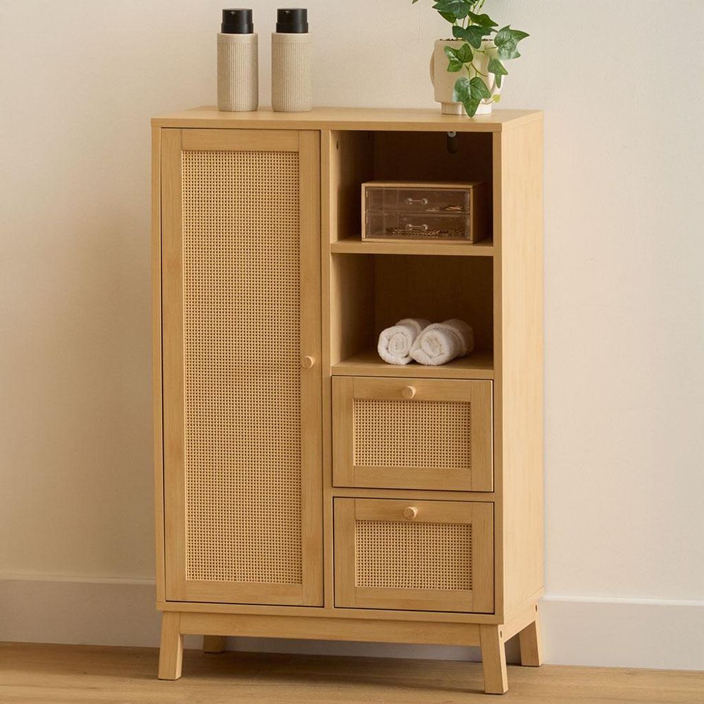 Eazy Living Badezimmerschrank 2 Schubladen Evara Holzoptik Produktbild 