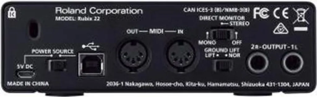 Roland Rubix22 Interface Audio USB 2 Entrées 2 Sorties Haute Résolution