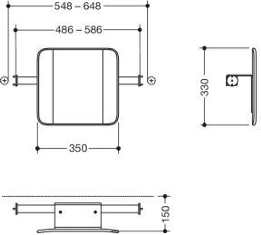 HEWI 900.51.90640 98 Rückenstütze (BS), Sys 900, auf SK-