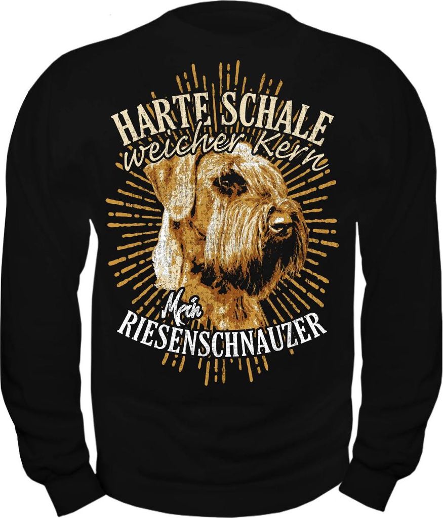Herren Sweatshirt Riesenschnauzer - Harte Schale weicher Kern