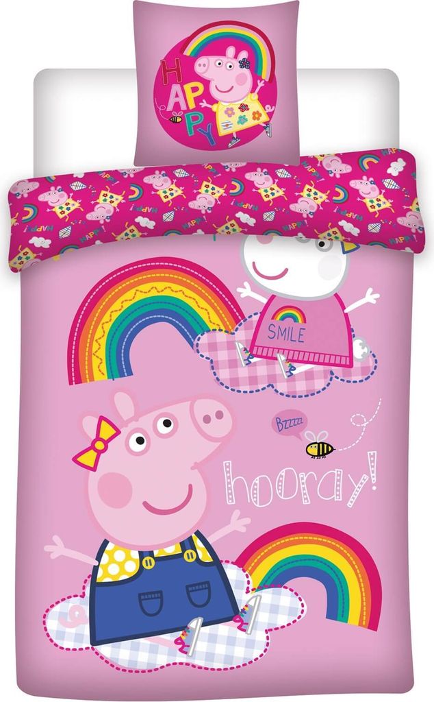 Świnka Peppa - Peppa Wutz - dwustronny komplet pościeli, Zdjęcie produktu 