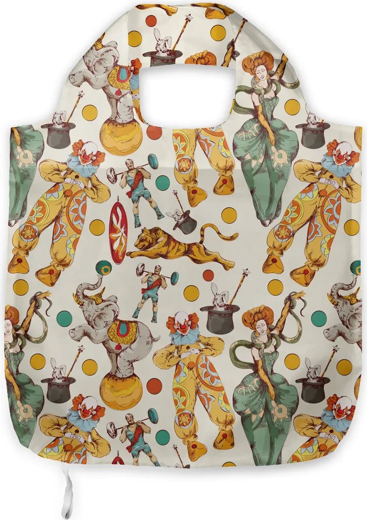 Borsa Shopper ABAKUHAUS Clown Doodle | Street Style per la Spesa