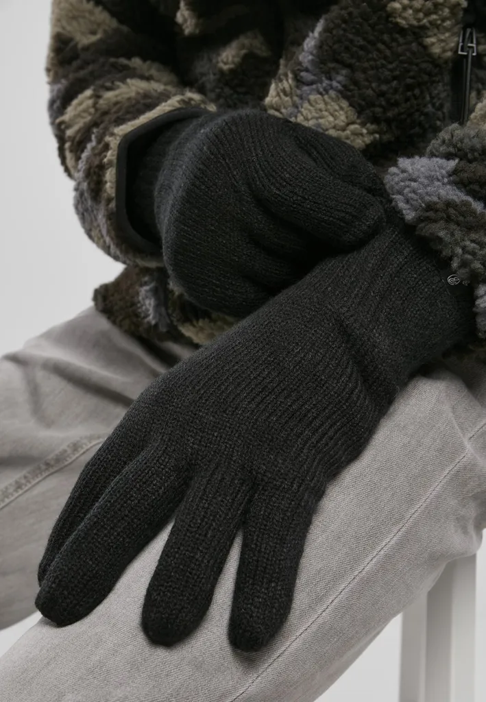 Brandit BD9169 Guanti in Maglia Neri L - Comfort Invernale Premium