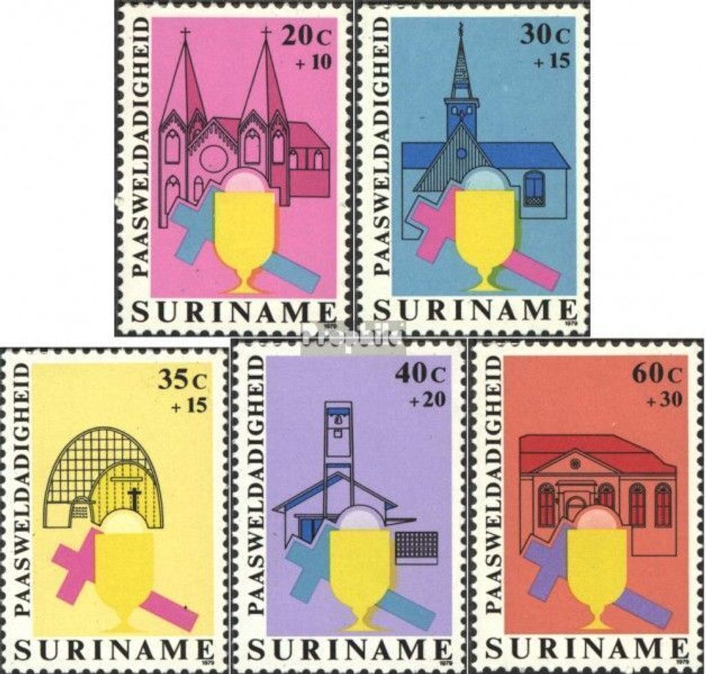 Briefmarken Suriname 1979 Mi 864-868 (kompl.Ausg.) postfrisch Ostern