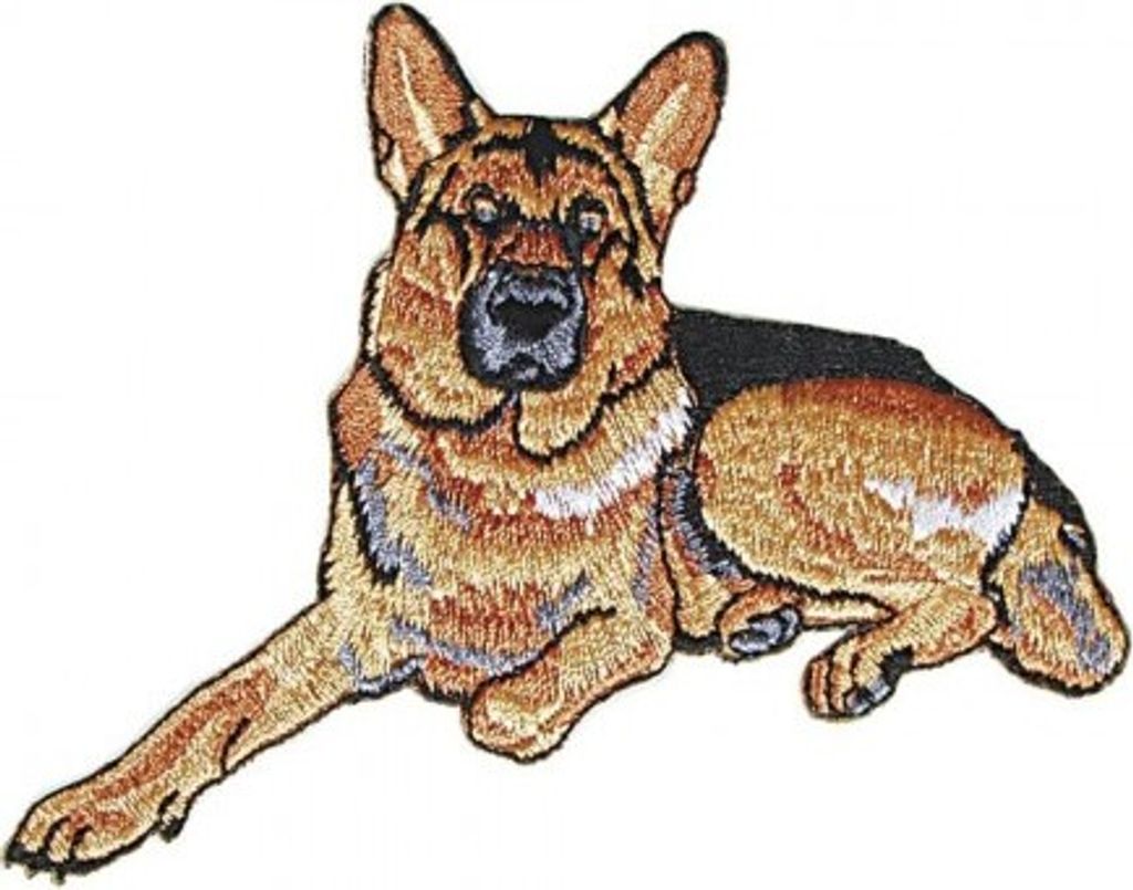 Aufnäher Applikation - Schäferhund liegend - 04524 - Gr. ca. 9cm x 6cm