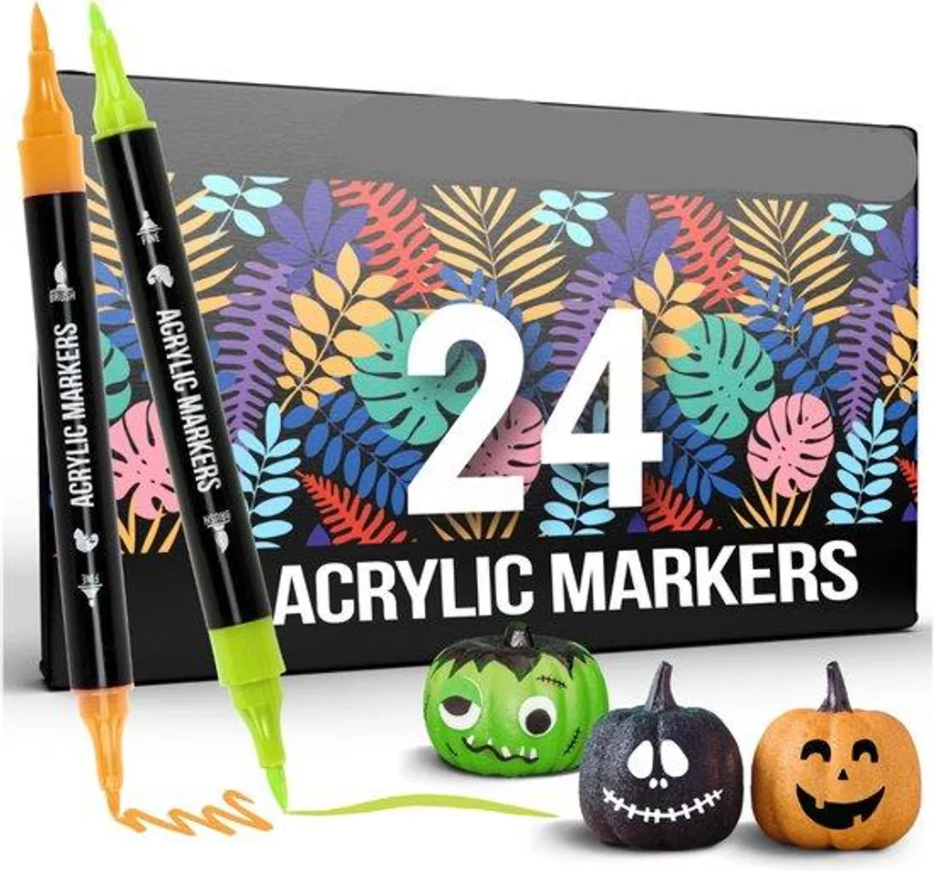 Coffret de peinture acrylique complet 24 unités pour dessin et loisirs DIY