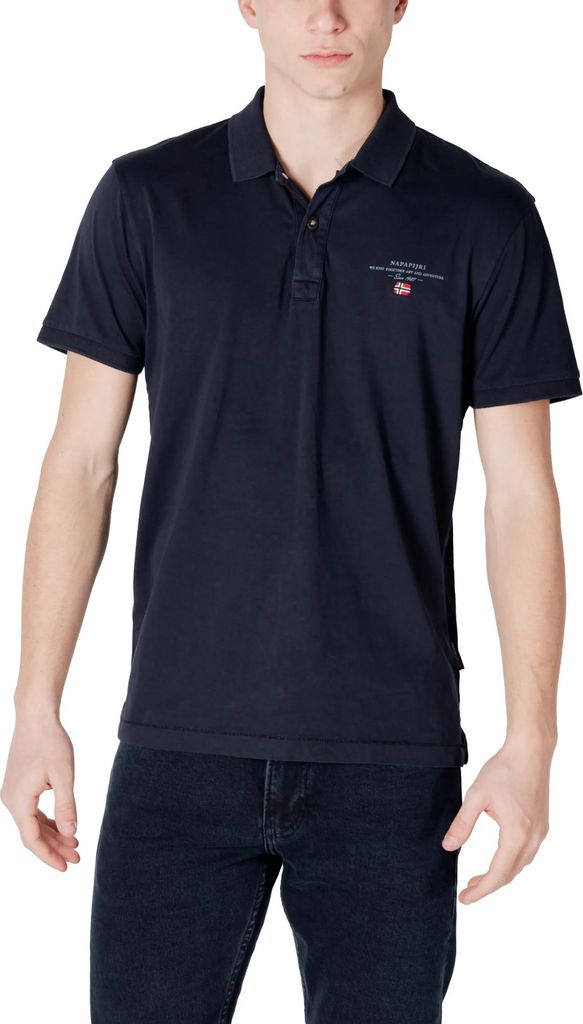 Napapijri Herren Polo Marineblau Baumwolle : Größe - 3XL Größe: 3XL