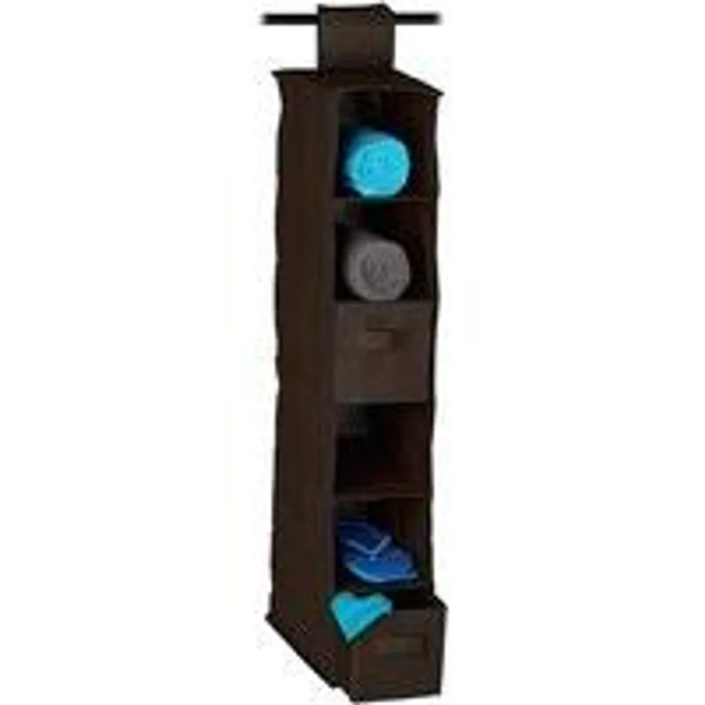 Rangement suspendu pour vêtements en tissu marron 6 niveaux de stockage
