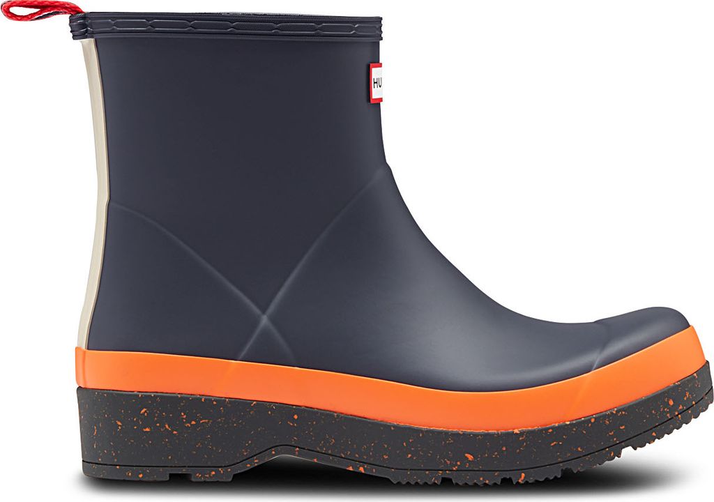 Hunter Men's Play Short Boots Speckle Sole Noctis/Caramel Größe 47