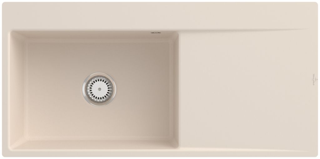 Villeroy & Boch Keramikspüle 33621FFU, Subway Style 60 Flat Flächenbündige Spüle - inkl.