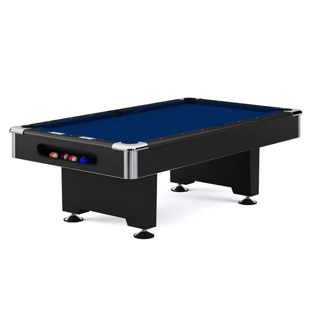 Automaten Hoffmann Billardtisch "Club Pro III", EuroSpeed, Blau, 7 ft (Spielfeld 198x99 cm)