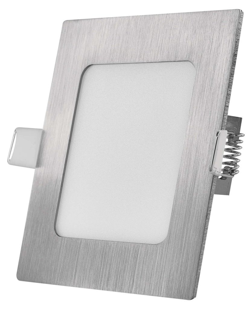 LED podhledové svítidlo NEXXO stříbrné, 12 x 12 cm, 7 W, teplá/neutrální bílá