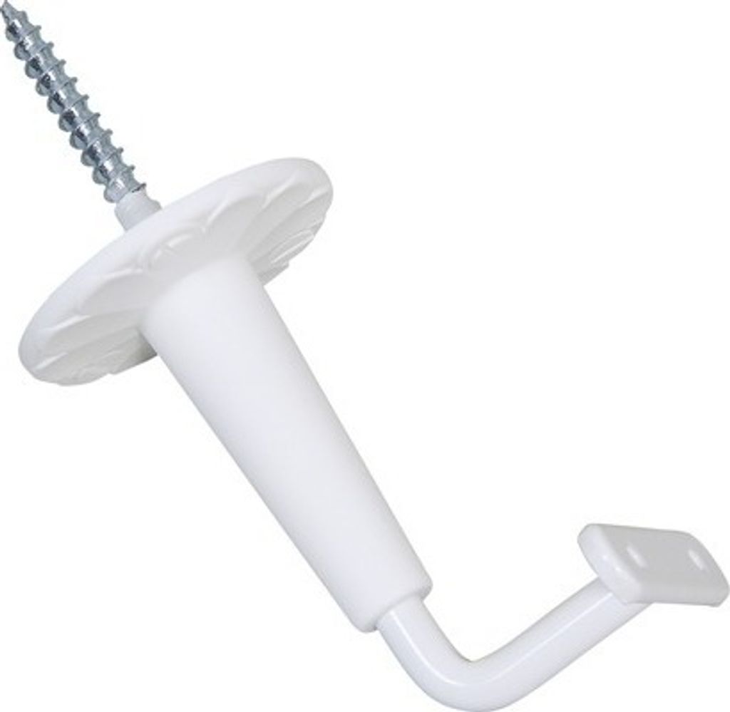 Handlaufkonsole Eisen mit Kunststoffrosette weiß (Pack=2 Produktbild 