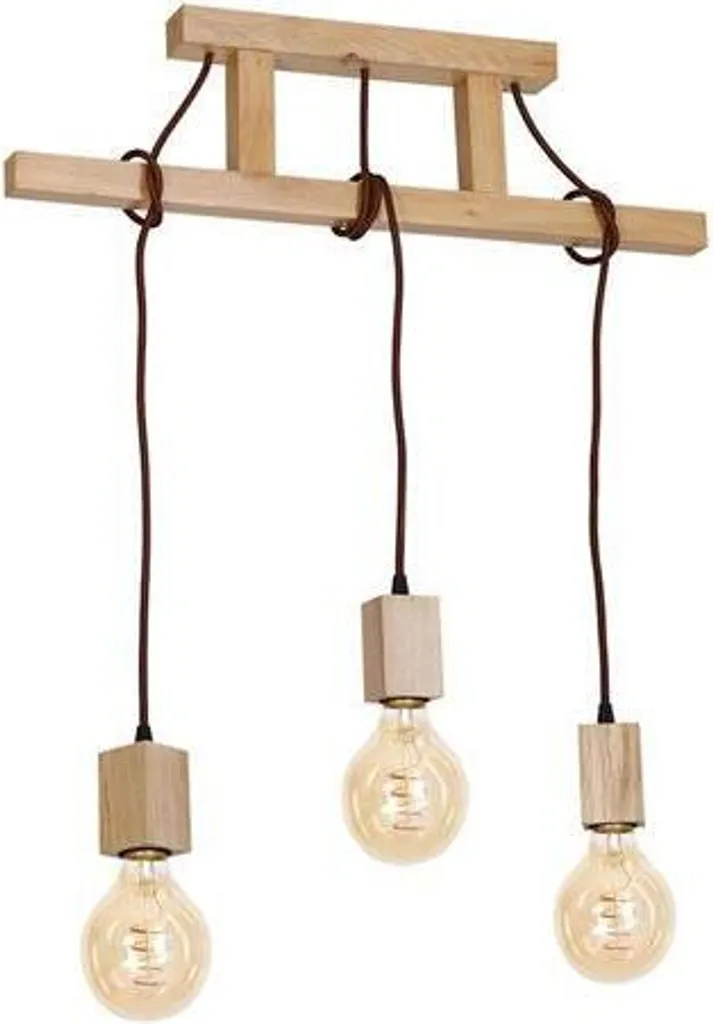 Suspension Lampe de Plafond Jack 582 en Bois Massif Finition Artisanale
