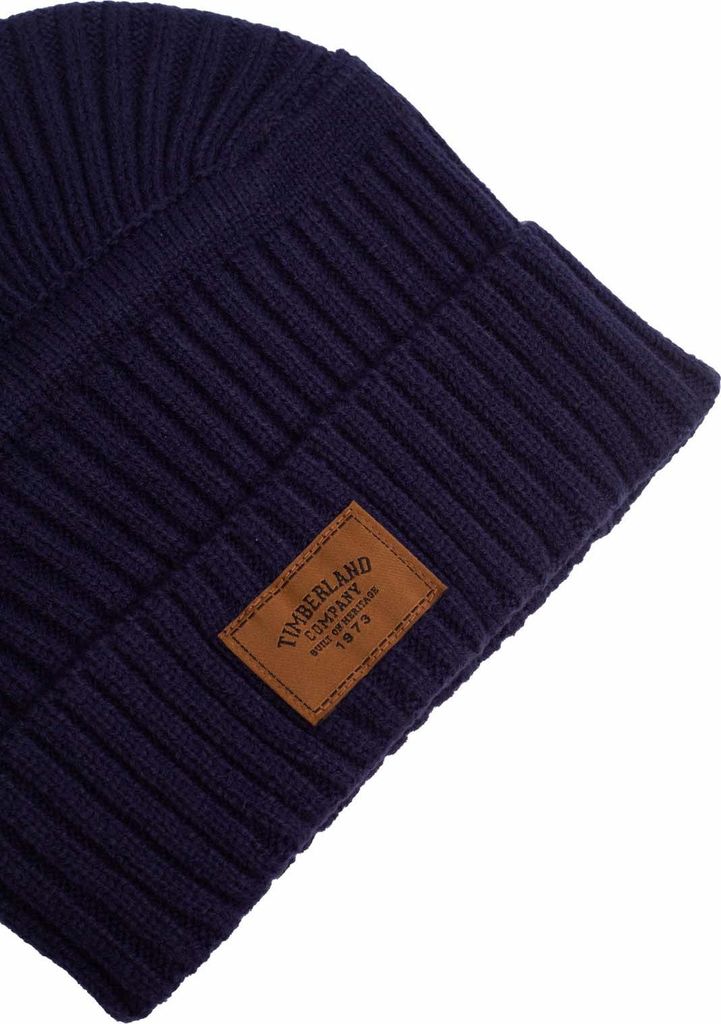 TIMBERLAND - Cuffia uomo a costine con patch logo  - Misura Zdjęcie produktu 