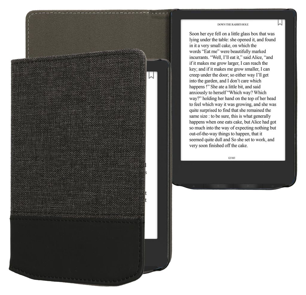 kwmobile Hülle kompatibel mit Pocketbook Verse / Verse Lite / Verse Pro / Color / Vivlio Light/Light HD - Canvas eReader Schutzhülle Cover Case -