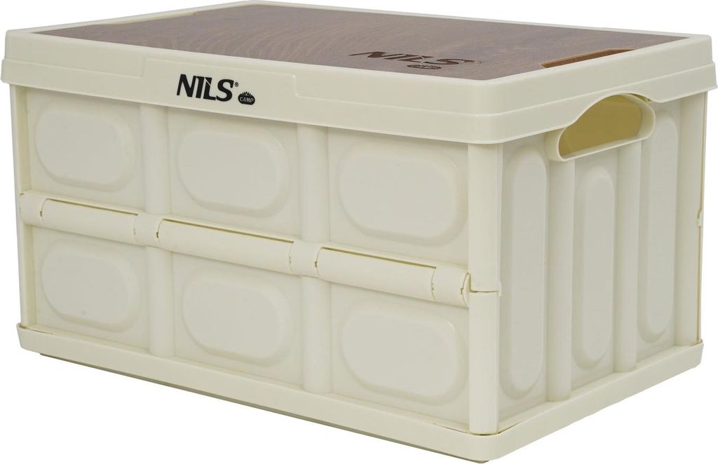 Faltbare Campingbox mit Deckel, 15L, Weiß