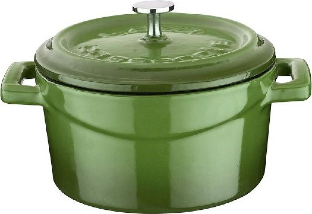 LAVA METAL Gusseisen Topf rund 12cm - grün