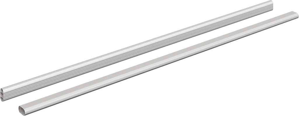 vidaXL Kleiderstange 2 pcs Silber 864 x 15 x 29 mm Aluminiumlegierung
