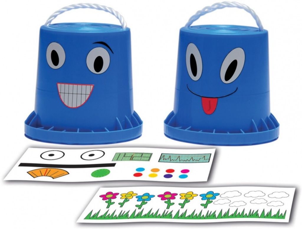 Bastelset zum Selbstgestalten mit Aufklebern, blau, 10 cm, Outdoor, für Kinder 2-12 Jahre