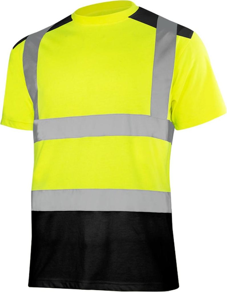 High Visibility Warnschutz T-Shirt 175 g/m² Schwarz/Gelb 3XL